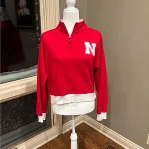 Nebraska Women’s Cropped Sweatshirt. Size Medium